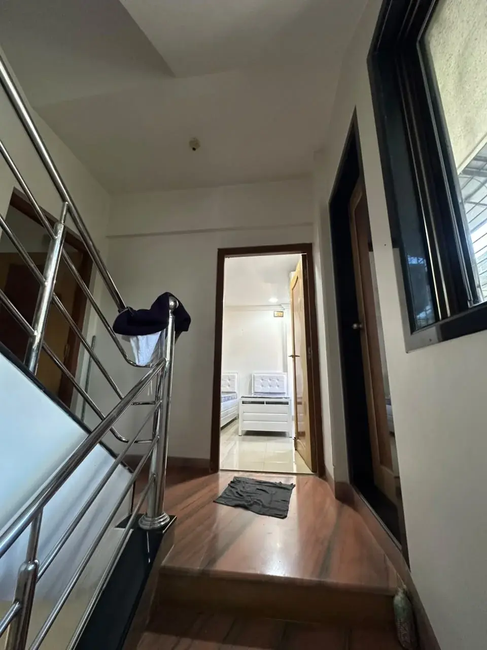 Private AC room with attached balcony access